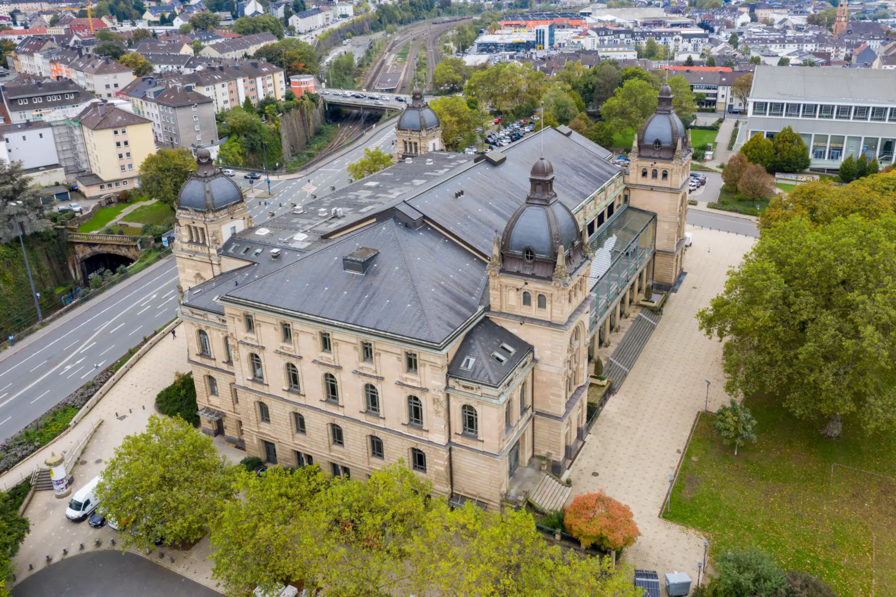 Die Historische Stadthalle auf dem Johannisberg in Wuppertal